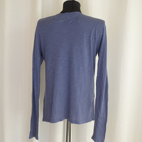 Vince Pima Cotton Blue Long Sleeve Shirt Sz M - Picture 3 of 5